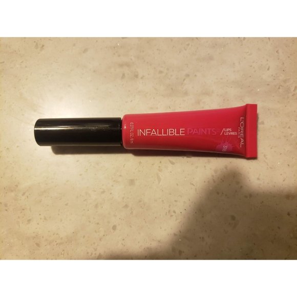 L'Oreal Paris Infallible Lip Paints 318 Fearless Fuschia New Fast Shipping - Picture 1 of 2